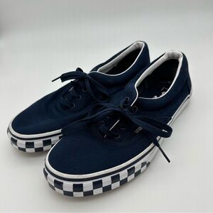 Vans Juniors 6.5 Era Checkerboard Skate Shoes Sneakers Women’s 7.5 Navy
